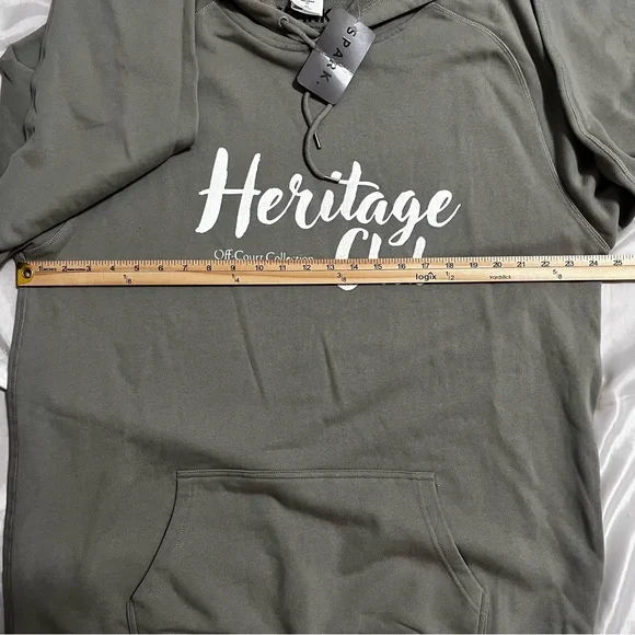 NWT Spark Heritage Club Men’s 3X Green Grayish color Off Court Collection Hoodie - Picture 6 of 7